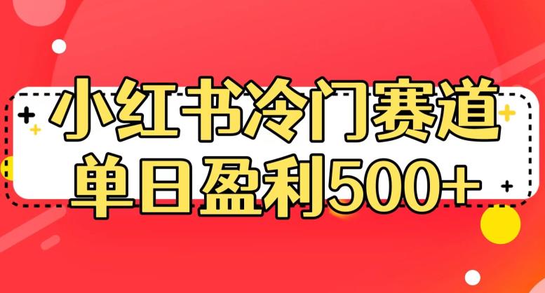 小红书冷门赛道，单日盈利500+【揭秘】-淘金日记
