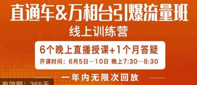 直通车&万相台引爆流量班,6天打通你开直通车·万相台的任督二脉-淘金日记