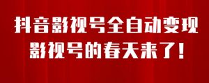 8月最新抖音影视号挂载小程序全自动变现，每天一小时收益500＋，可无限放大【揭秘】-淘金日记
