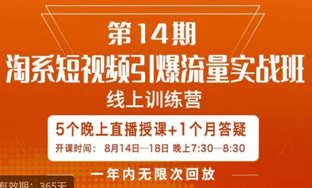 南掌柜·淘系短视频引爆流量实战班,短视频是一个没有天花板的流量入口-淘金日记
