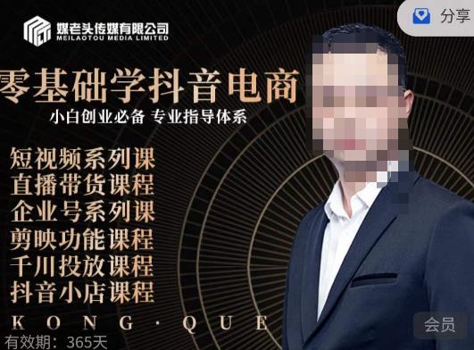 媒老头·零基础学抖音电商，小白创业必备，专业体系课程-淘金日记