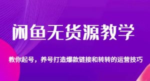闲鱼无货源教学，教你起号，养号打造爆款链接以及转转的运营技巧-淘金日记