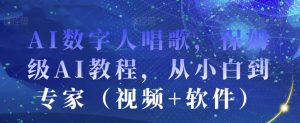 AI数字人唱歌，保姆级AI教程，从小白到专家（视频+软件）-淘金日记