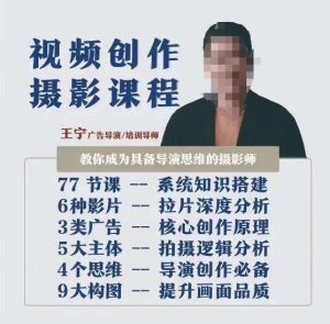 视频创作摄影课程,教你成为具备导演思维的摄影师(导演思维+拍摄技巧+拉片解析+职业发展建议)-淘金日记
