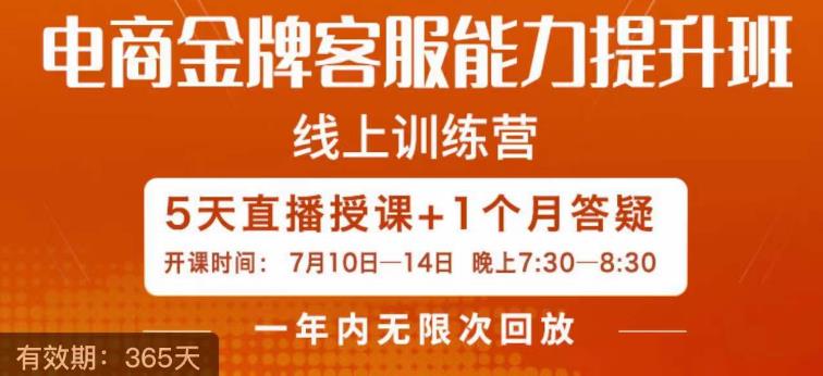 电商金牌客服能力提升班,提升客服能力是你店铺业绩的关键要素-淘金日记