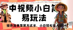 中视频小白简易玩法,操作简单变现方式多,小白轻松日入500+!【揭秘】-淘金日记