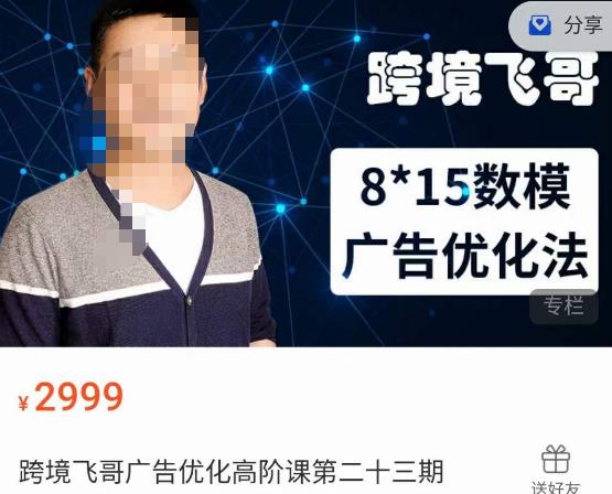 跨境飞哥·广告优化高阶课第二十三期，​8*15数模广告优化法，用数据驱动决策-淘金日记
