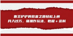 靠王铲铲的致富之路轻松上榜，月入过万，骚操作玩法（教程＋资料）【揭秘】-淘金日记