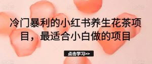 冷门暴利的小红书养生花茶项目,最适合小白做的项目【揭秘】-淘金日记