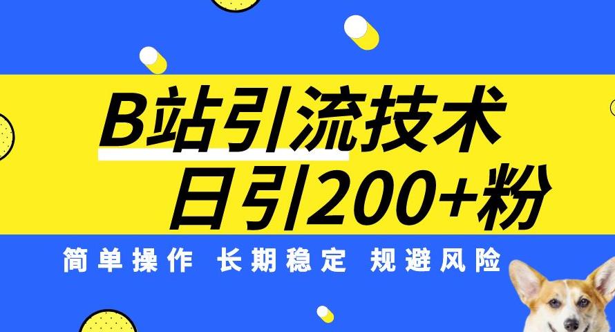 B站引流技术：每天引流200精准粉，简单操作，长期稳定，规避风险-淘金日记