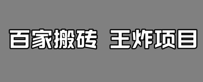 百家最新搬运玩法，单号月入5000+【揭秘】-淘金日记
