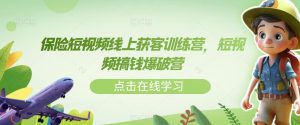 保险短视频线上获客训练营,短视频搞钱爆破营-淘金日记