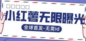 全球首发-小红薯无需id无限曝光术-比苹果15更香的技术-淘金日记