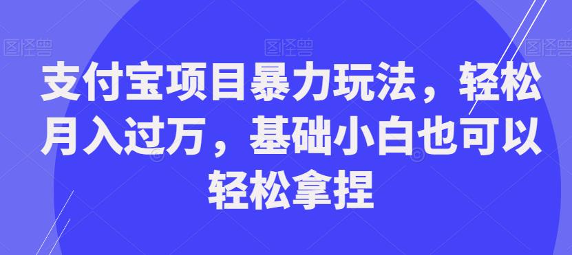 支付宝项目暴力玩法,轻松月入过万,基础小白也可以轻松拿捏【揭秘】-淘金日记