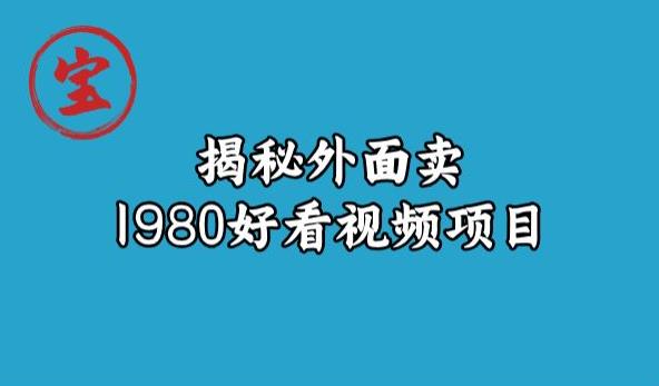 宝哥揭秘外面卖1980好看视频项目,投入时间少,操作难度低-淘金日记