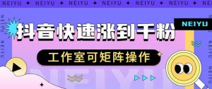 抖音快速涨粉秘籍,教你如何快速涨到千粉,工作室可矩阵操作【揭秘】-淘金日记