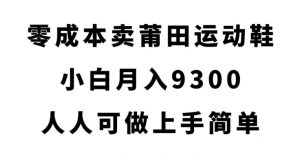 零成本卖莆田运动鞋，小白月入9300，人人可做上手简单【揭秘】-淘金日记