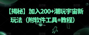 【揭秘】加入200+潮玩宇宙新玩法(附软件工具+教程)-淘金日记