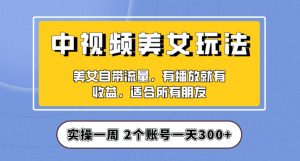 实操一天300+,中视频美女号项目拆解,保姆级教程助力你快速成单!【揭秘】-淘金日记