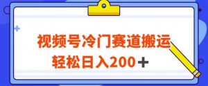 视频号最新冷门赛道搬运玩法，轻松日入200+【揭秘】-淘金日记