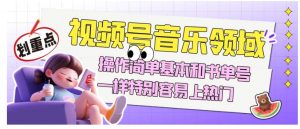 视频号音乐领域项目玩法，操作简单基本和书单号一样，特别容易上热门【揭秘】-淘金日记