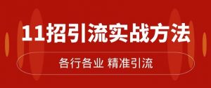 精准引流术:11招引流实战方法,让你私域流量加到爆(11节课完整)-淘金日记