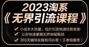 2023淘系无界引流实操课程，​小成本大流量，低价引流快速拉新收割，让你快速掌握无界突破瓶颈-淘金日记