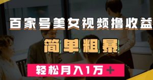 百家号美女视频撸收益，几分钟一条视频，轻松月入万元【揭秘】-淘金日记
