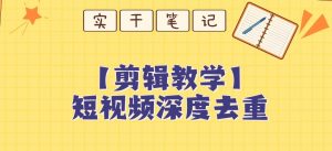 【保姆级教程】短视频搬运深度去重教程-淘金日记
