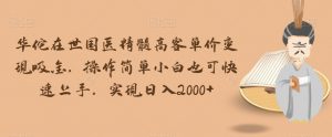 华佗在世国医精髓高客单价变现吸金，操作简单小白也可快速上手，实现日入2000+【揭秘】-淘金日记