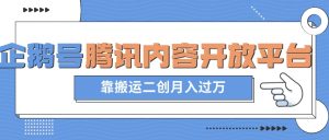 最新蓝海项目，企鹅号腾讯内容开放平台项目，靠搬运二创月入过万【揭秘】-淘金日记
