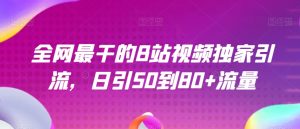 全网最干的B站视频独家引流，日引50到80+流量【揭秘】-淘金日记
