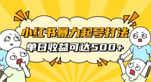 小红书暴力起号秘籍,11月最新玩法,单天变现500+,素人冷启动自媒体创业【揭秘】-淘金日记