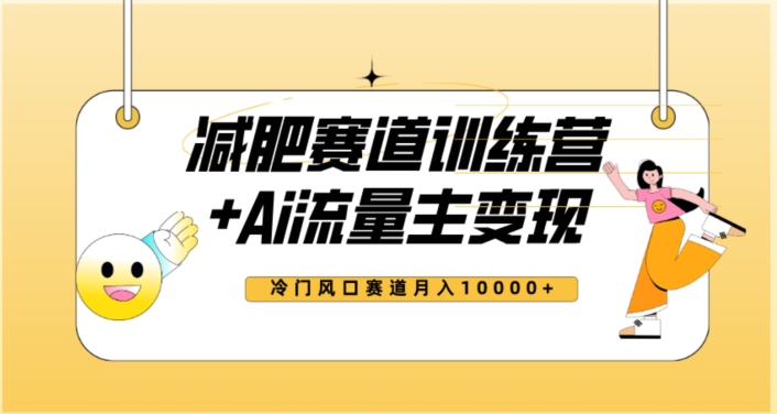 全新减肥赛道AI流量主+训练营变现玩法教程,蓝海冷门赛道小白轻松上手,月入10000+-淘金日记