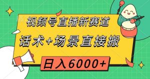 视频号直播新赛道，话术+场景直接搬，日入6000+【揭秘】-淘金日记