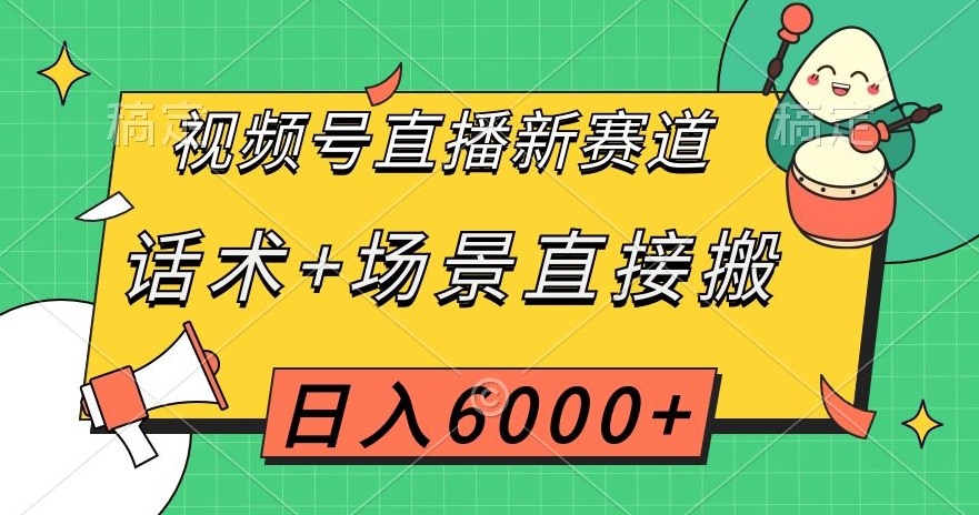 视频号直播新赛道，话术+场景直接搬，日入6000+【揭秘】-淘金日记