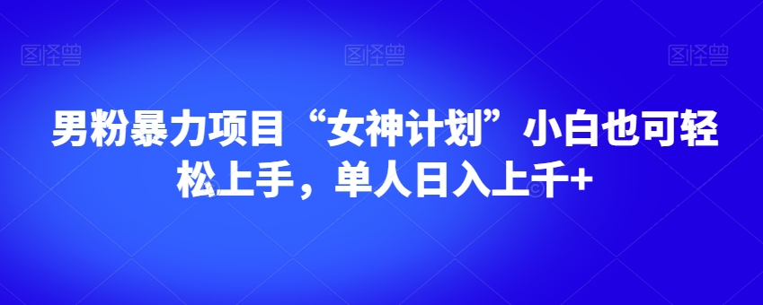 男粉暴力项目“女神计划”小白也可轻松上手,单人日入上千+【揭秘】-淘金日记