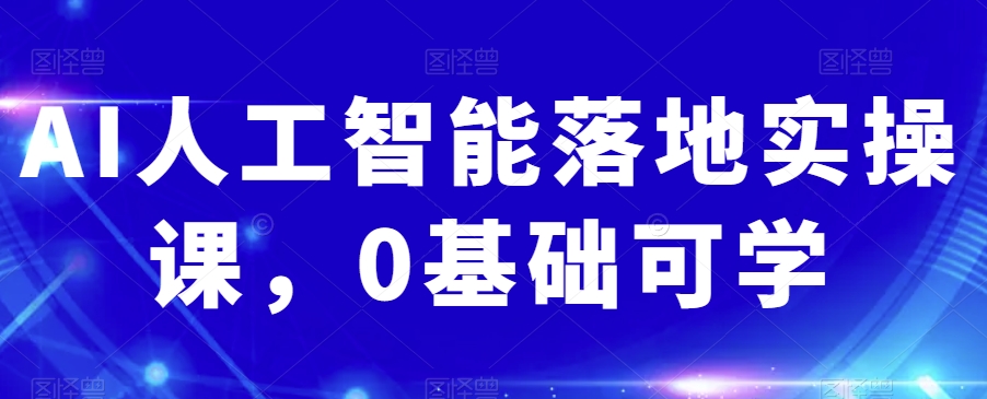 AI人工智能落地实操课,0基础可学-淘金日记