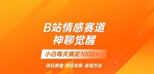 B站情感冷门蓝海赛道秒变现《神聊觉醒》一天轻松变现500+【揭秘】-淘金日记