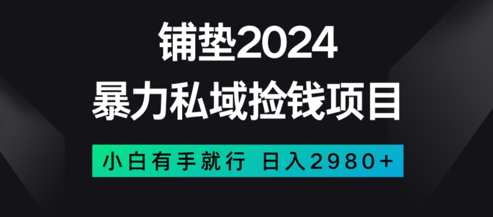 暴力私域捡钱项目,小白无脑操作,日入2980【揭秘】-淘金日记