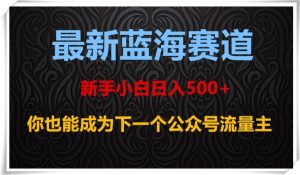 最新蓝海赛道,新手小白日入500+,你也能成为下一个公众号流量主【揭秘】-淘金日记