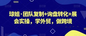 琼姐·团队复制+询盘转化+展会实操,学外贸,做跨境-淘金日记