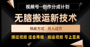 视频号无脑搬运新技术，破原创壕流量，独家方式，爆过视频，还会再爆【揭秘】-淘金日记