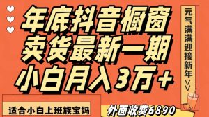 外面收费6890元年底抖音橱窗卖货最新一期，小白月入3万，适合小白上班族宝妈【揭秘】-淘金日记