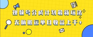 视频号最新爆火赛道玩法,只需无脑搬运,轻松过原创,单日收益上千【揭秘】-淘金日记