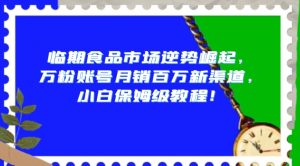 临期食品市场逆势崛起,万粉账号月销百万新渠道,小白保姆级教程【揭秘】-淘金日记