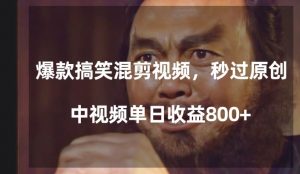 爆款搞笑混剪视频，百分百过原创，单日中视频播放收益800+【揭秘】-淘金日记
