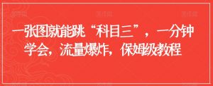 一张图就能跳“科目三”,一分钟学会,流量爆炸,保姆级教程【揭秘】-淘金日记