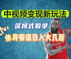 中视频变现新玩法,体育赛道日入大几百【揭秘】-淘金日记