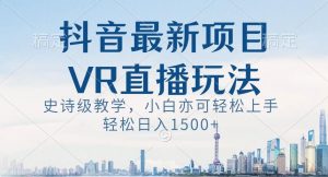 抖音最新VR直播玩法,史诗级教学,小白也可轻松上手轻松日入1500+【揭秘】-淘金日记